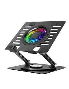 
Aušinimo stovas nešiojamam kompiuteriui su 360 laipsnių sukimosi funkcija RGB - juodas
