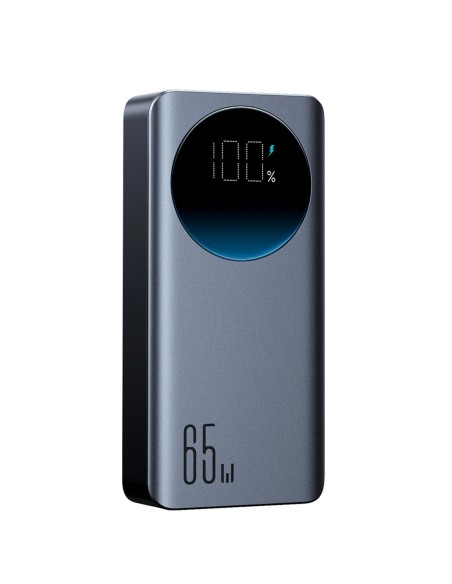 
Nešiojamoji baterija 30000mAh USB-A USB-C su ekranu 65W - juoda
