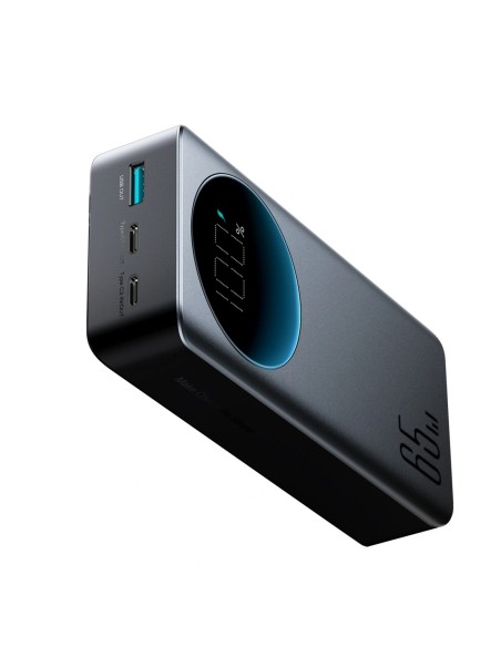 
Nešiojamoji baterija 30000mAh USB-A USB-C su ekranu 65W - juoda
