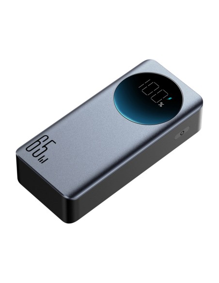 
Nešiojamoji baterija 30000mAh USB-A USB-C su ekranu 65W - juoda
