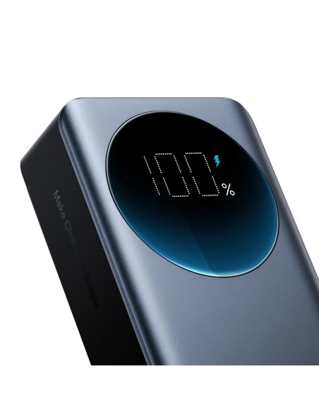 
Nešiojamoji baterija 30000mAh USB-A USB-C su ekranu 65W - juoda
