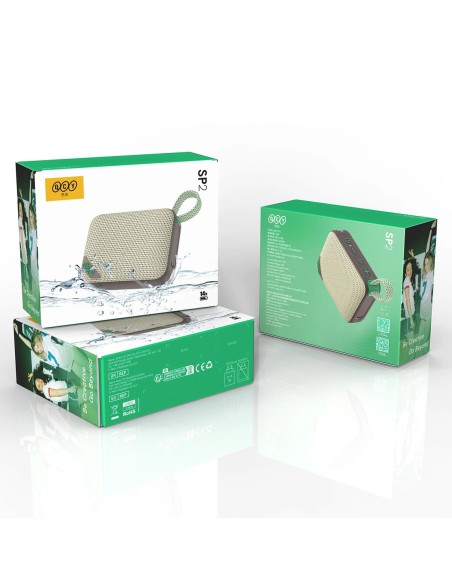 
Belaidė „Bluetooth“ kolonėlė su RGB foniniu apšvietimu, IP67, pilkai žalia
