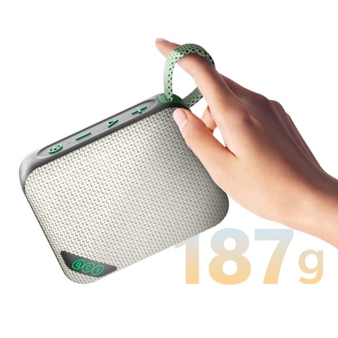 
Belaidė „Bluetooth“ kolonėlė su RGB foniniu apšvietimu, IP67, pilkai žalia
