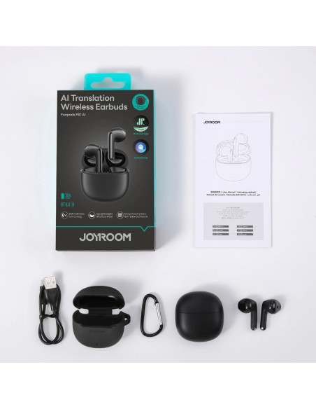 
Belaidės „Bluetooth TWS“ ausinės su dirbtiniu intelektu – juodos
