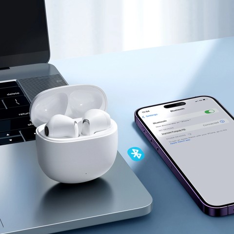 
TWS belaidės „Bluetooth“ ausinės - baltos
