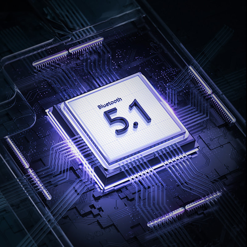 Belaidės ausinės TWS Bluetooth 5.1 300mAh juodos