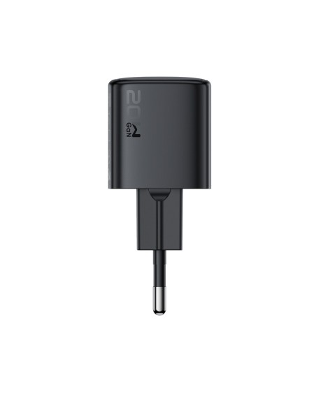 
USB-C GaN PD 20W sieninis įkroviklis – juodas
