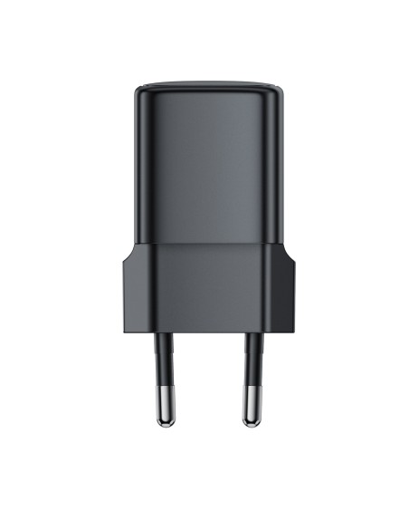
USB-C GaN PD 20W sieninis įkroviklis – juodas
