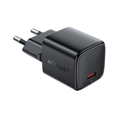
USB-C GaN PD 20W sieninis įkroviklis – juodas

