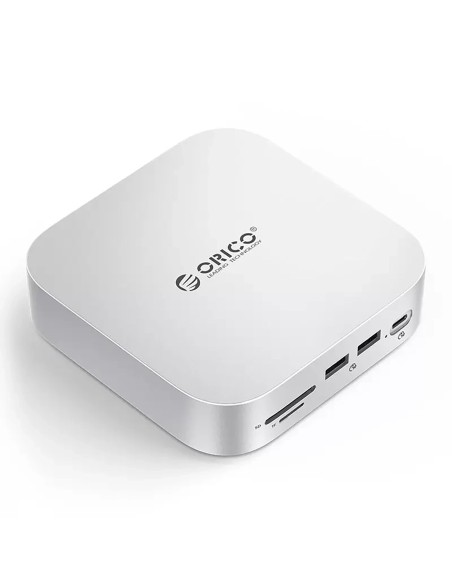 
9 viename prijungimo stotelė USB-A USB-C RJ45 SD TF mini lizdas - sidabrinė
