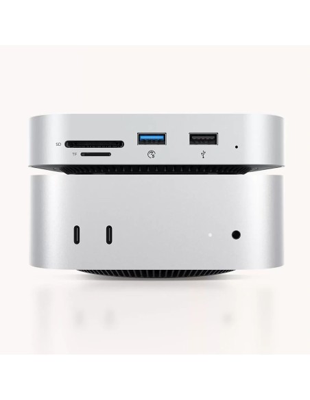 
9 viename prijungimo stotelė USB-A USB-C RJ45 SD TF mini lizdas - sidabrinė
