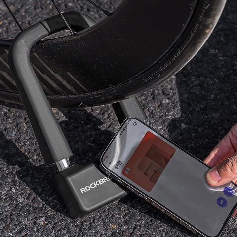 
Apsauginė dviračio spyna su NFC skaitytuvu – juoda
