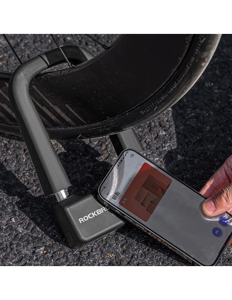 
Apsauginė dviračio spyna su NFC skaitytuvu – juoda
