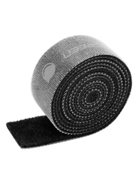 Velcro juosta Velcro kabelio tvarkyklė 5m juoda Velcro juosta Velcro kabelio tvarkyklė 5m juoda