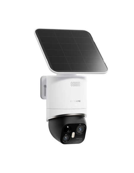 
360 laipsnių lauko kamera su saulės baterijomis, 4K, 8MP, 2,4 GHz, WiFi, 13000 mAh – balta
