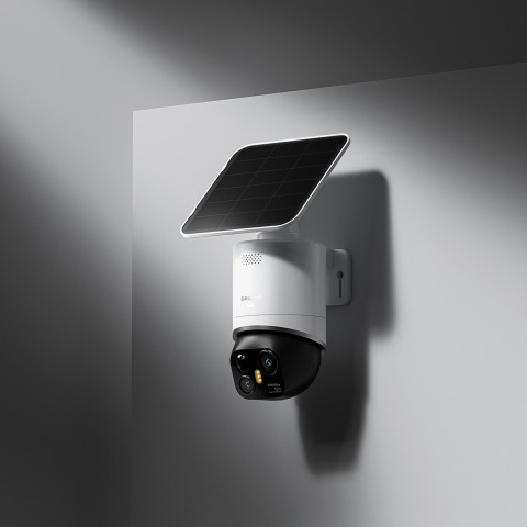 
360 laipsnių lauko kamera su saulės baterijomis, 4K, 8MP, 2,4 GHz, WiFi, 13000 mAh – balta
