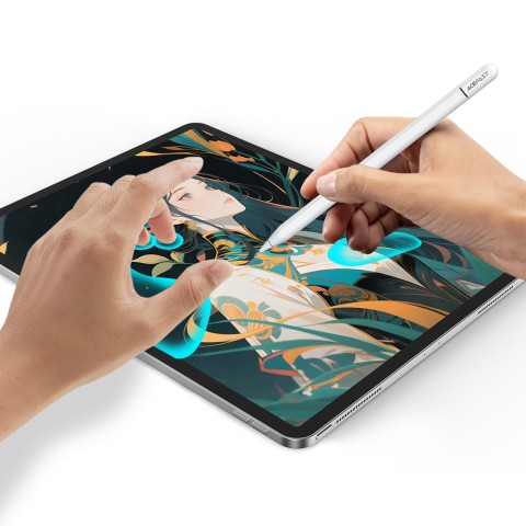
Talpinis rašiklis iPad su belaidžiu įkrovimu ir 2 antgaliais V3 - baltas
