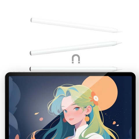 
Talpinis rašiklis iPad su 2 antgaliais V2 - baltas
