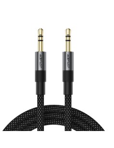 
AUX mini lizdo kabelis 3,5 mm 1 m - juodas
