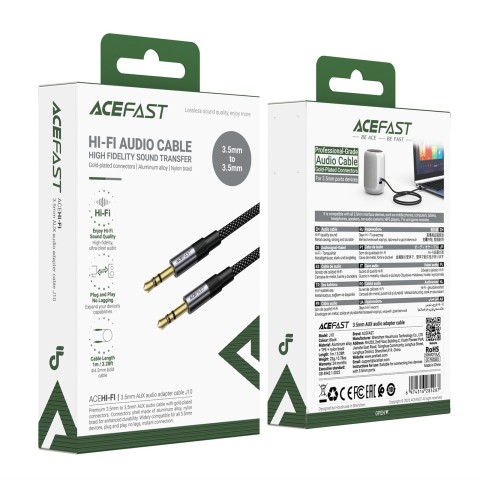 
AUX mini lizdo kabelis 3,5 mm 1 m - juodas
