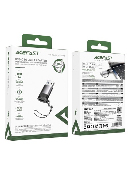 
USB-C - USB-A adapteris - pilkas
