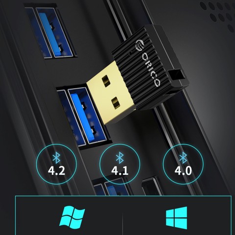 
„Bluetooth 5.0“ USB-A imtuvo adapteris – juodas
