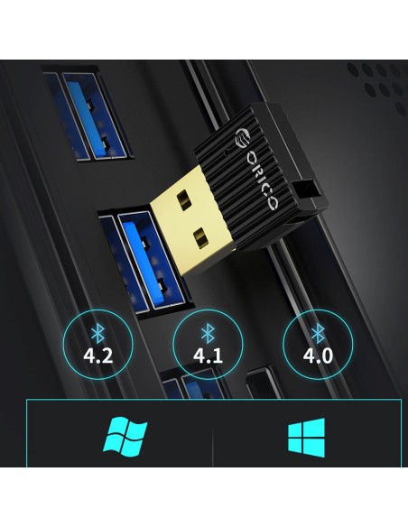 
„Bluetooth 5.0“ USB-A imtuvo adapteris – juodas
