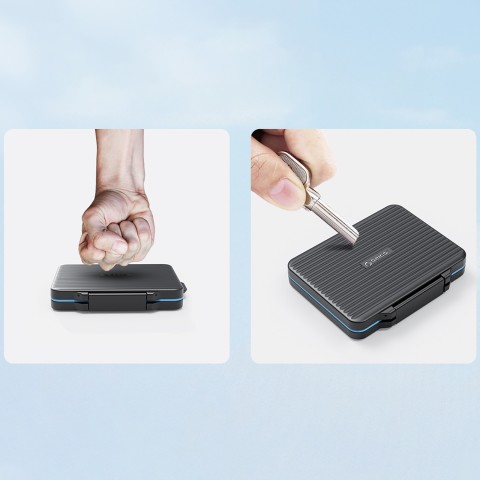 
Dėklas atminties kortelėms ir duomenų laikmenoms 2,5 colio SSD HDD M.2 SSD SD Micro SD CF kortelių skaitytuvams
