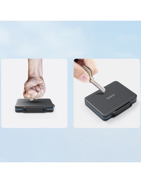 
Dėklas atminties kortelėms ir duomenų laikmenoms 2,5 colio SSD HDD M.2 SSD SD Micro SD CF kortelių skaitytuvams
