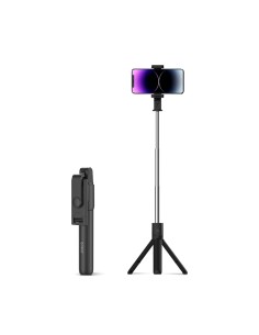 
Asmenukių lazdelė su mini trikojė, skirta 360 laipsnių nuotraukoms per „Bluetooth“ – juoda
