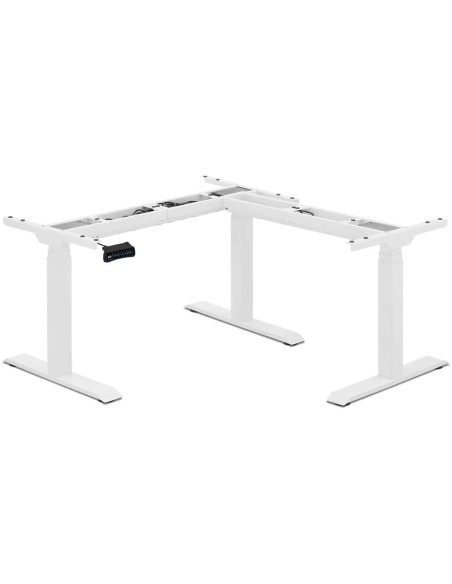 Kampinis stalo rėmas su elektriniu aukščio reguliavimu 58-123 cm - baltas Kampinis stalo rėmas su elektriniu aukščio reguliavimu 58-123 cm - baltas