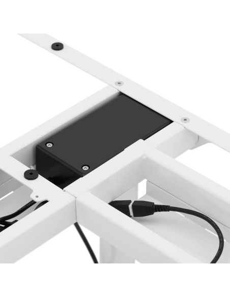 Kampinis stalo rėmas su elektriniu aukščio reguliavimu 58-123 cm - baltas Kampinis stalo rėmas su elektriniu aukščio reguliavimu 58-123 cm - baltas