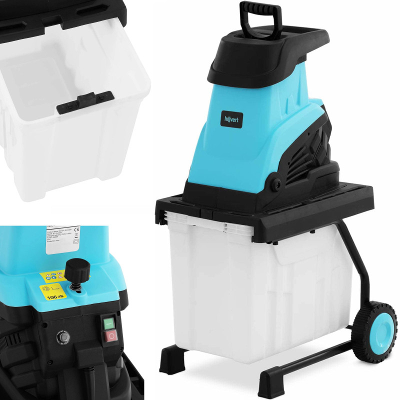 Elektrinis medžio smulkintuvas su 45 mm talpa 4500 aps./min 2600 W Elektrinis medžio smulkintuvas su 45 mm talpa 4500 aps./min 2600 W