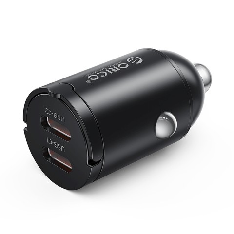 
USB-C 30W automobilinis įkroviklis – juodas
