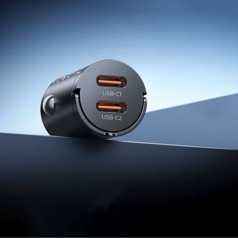 
USB-C 30W automobilinis įkroviklis – juodas
