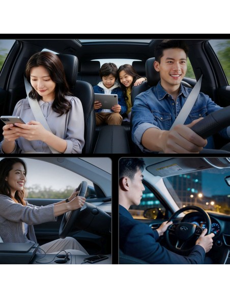 
USB-C 30W automobilinis įkroviklis – juodas
