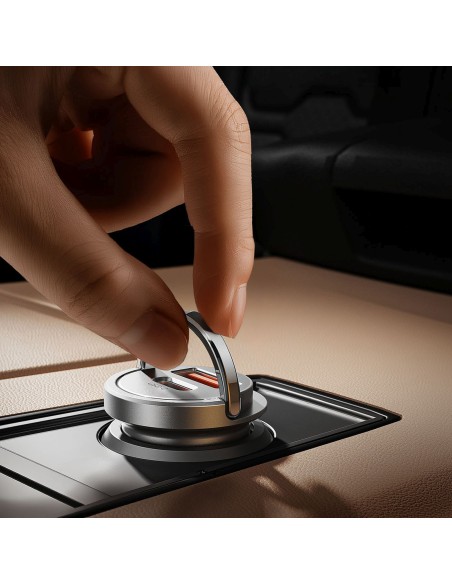 
USB-A USB-C 45W automobilinis įkroviklis – sidabrinis
