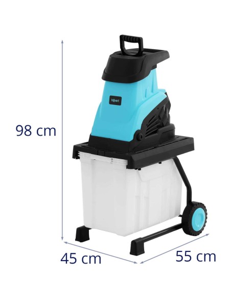 Elektrinis medžio smulkintuvas su 45 mm talpa 4500 aps./min 2600 W Elektrinis medžio smulkintuvas su 45 mm talpa 4500 aps./min 2600 W