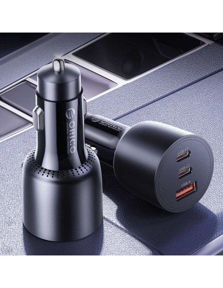 
USB-C USB-A 165W automobilinis įkroviklis – juodas
