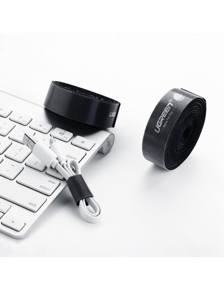 Velcro juosta Velcro kabelio tvarkyklė 5m juoda Velcro juosta Velcro kabelio tvarkyklė 5m juoda