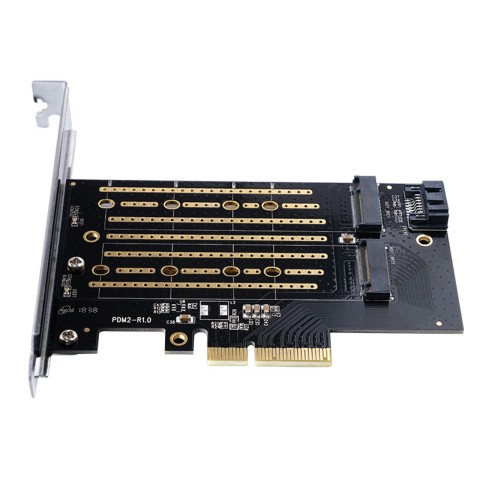 
M.2 NVMe ir SATA diskų išplėtimo plokštė – juoda
