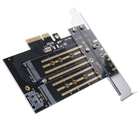 
M.2 NVMe ir SATA diskų išplėtimo plokštė – juoda
