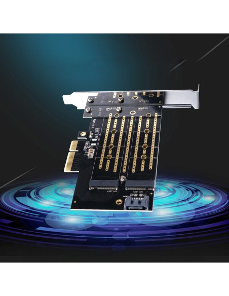 
M.2 NVMe ir SATA diskų išplėtimo plokštė – juoda
