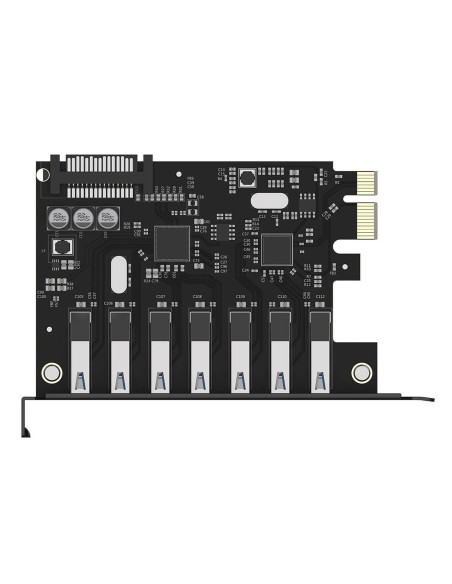 
PCI-E išplėtimo plokštė – 7x USB 3.0 stacionariam kompiuteriui – juoda
