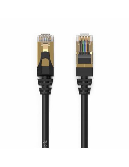 
Apvalus LAN CAT7 10Gbps RJ45 interneto tinklo kabelis 1m - juodas
