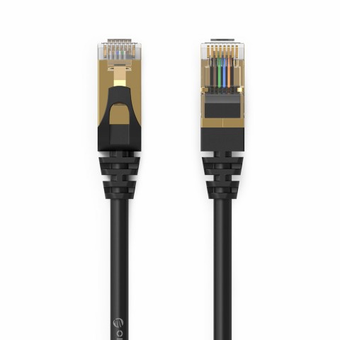 
Apvalus LAN CAT7 10Gbps RJ45 interneto tinklo kabelis 20m - juodas
