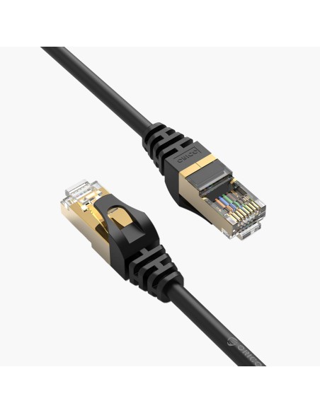 
Apvalus LAN CAT7 10Gbps RJ45 interneto tinklo kabelis 20m - juodas
