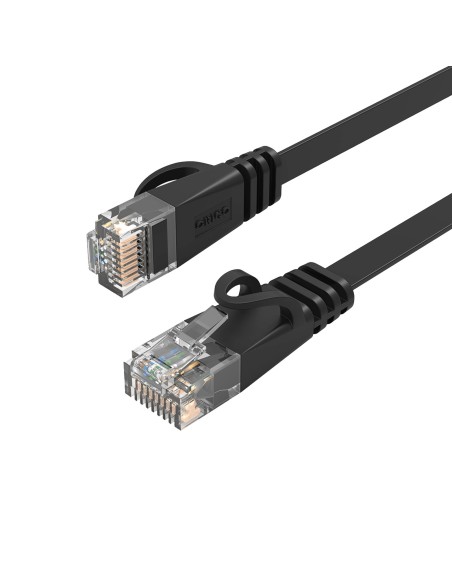 
Plokščias Ethernet CAT7 10Gbps RJ45 LAN tinklo kabelis 2m - juodas
