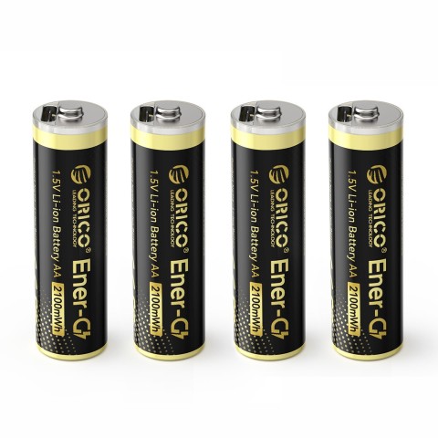 
Įkraunamos ličio baterijos AA 1,5 V 2100 mWh USB-C - 4 vnt.
