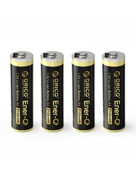 
Įkraunamos ličio baterijos AA 1,5 V 2100 mWh USB-C - 4 vnt.
